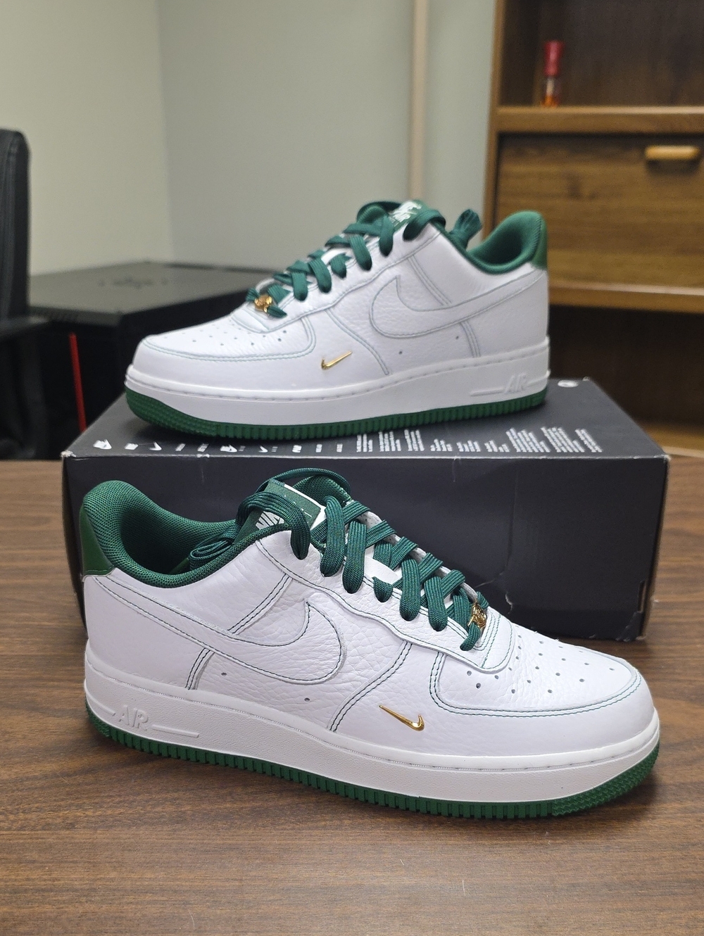 Nike Air Force 1 '07 Mini Jewel White/Gorge Green IB6543-102 Women's 8.5 New